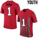 Youth Ohio State Buckeyes #1 Jeffrey Okudah Throwback Nike NCAA College Football Jersey Restock LQT8744QF